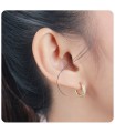 Gold Plated Huggies Earring HO-1603-GP